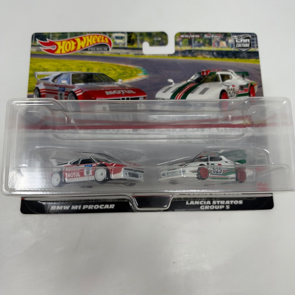 Hot Wheels Premium Car Culture 2 Pack BMW M1 Procar Lancia Stratos Group 5 HBL96
